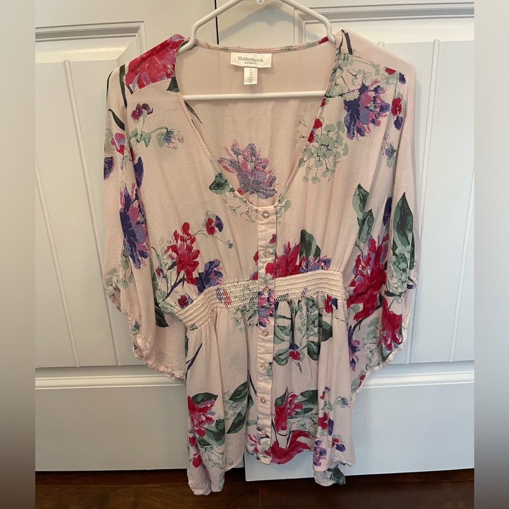 Floral Motherhood Maternity Top